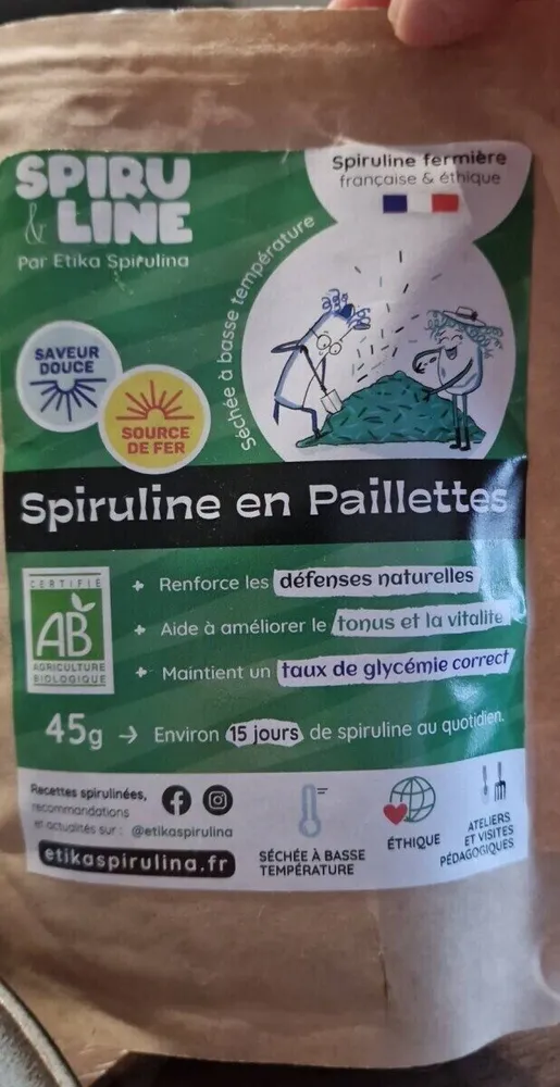 Spiruline en paillettes