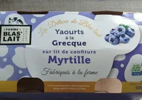 Yaourt à la grecque sur lit de confiture de myrtille
