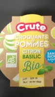 Croquants de pommes citron basilic