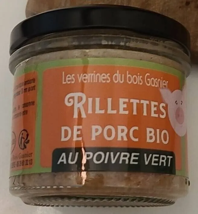 Rillettes de porc bio au poivre vert