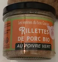 Rillettes de porc bio au poivre vert