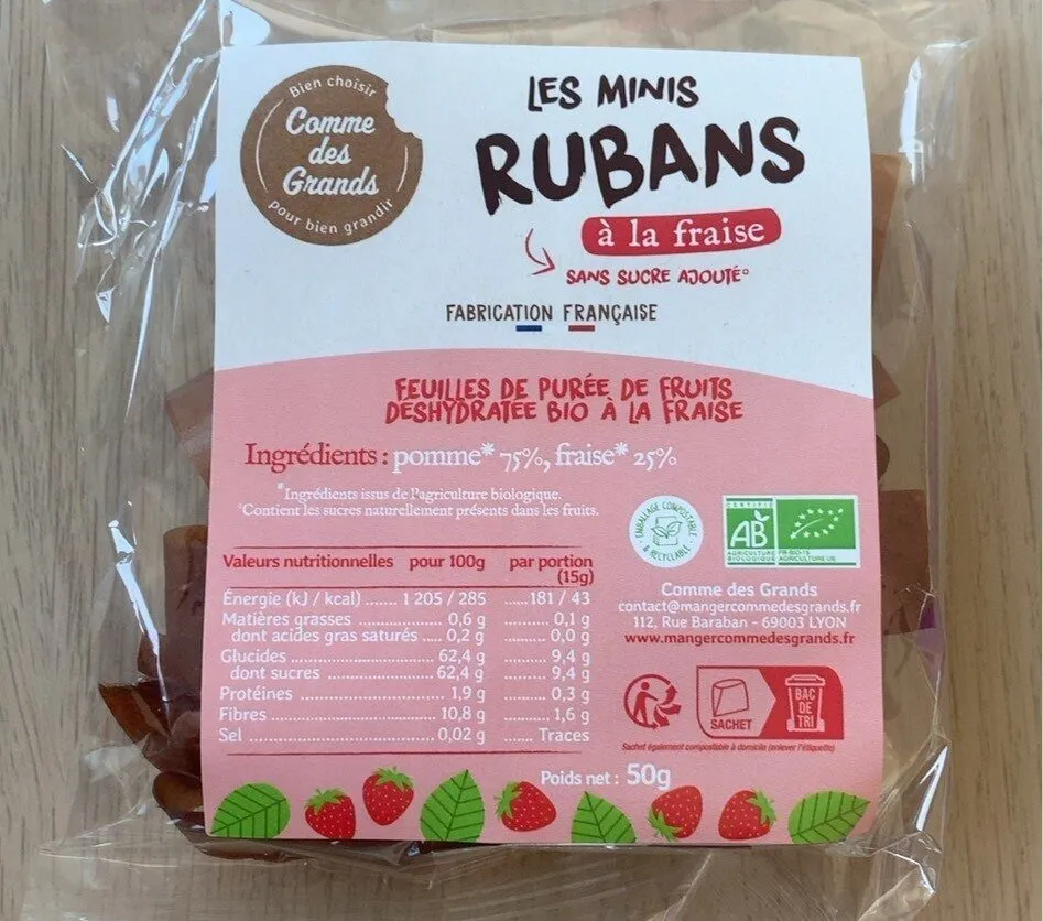 Mini rubans à la fraise