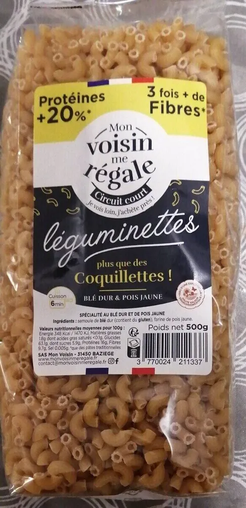 léguminettes plus que des Coquillettes !