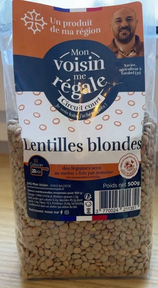 Lentilles blondes