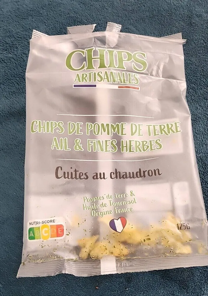 Chips artisanales ail et fines herbes