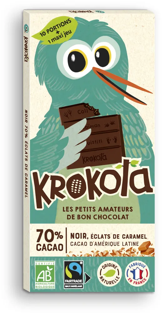 Krokola noir 70% éclats de caramel