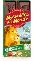 Tablette Noir noisettes et amandes pilées