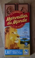 Merveilles du monde lait noisettes et amandes pilées