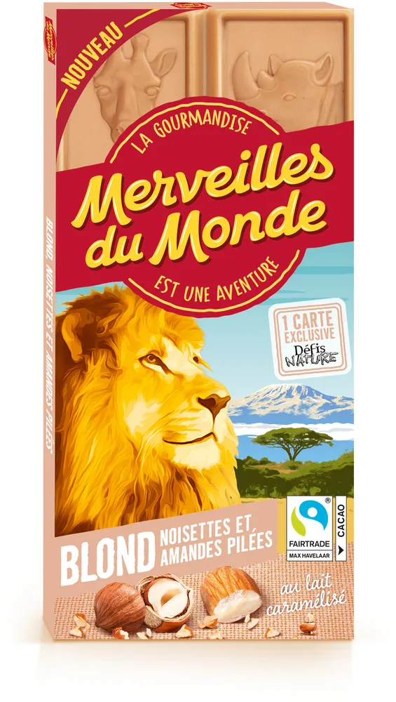 Tablette Blond noisettes et amandes pilées