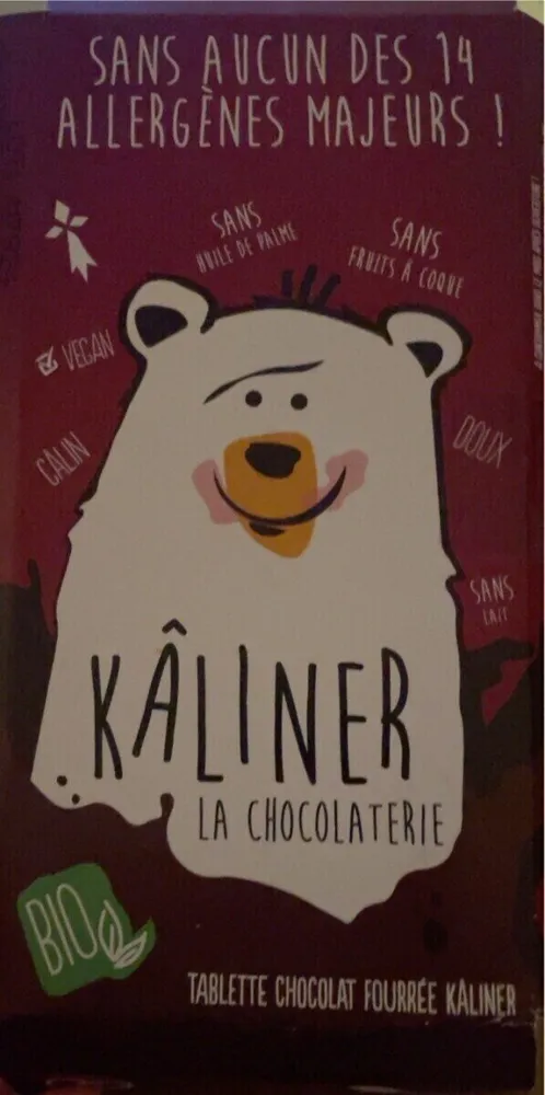 TABLETTE CHOCOLAT FOURRÉE KÂLINER