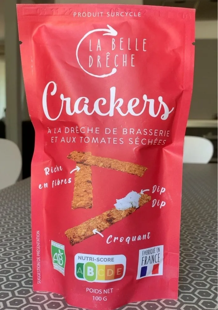 Crackers à la drêche de brasserie et aux tomates séchées