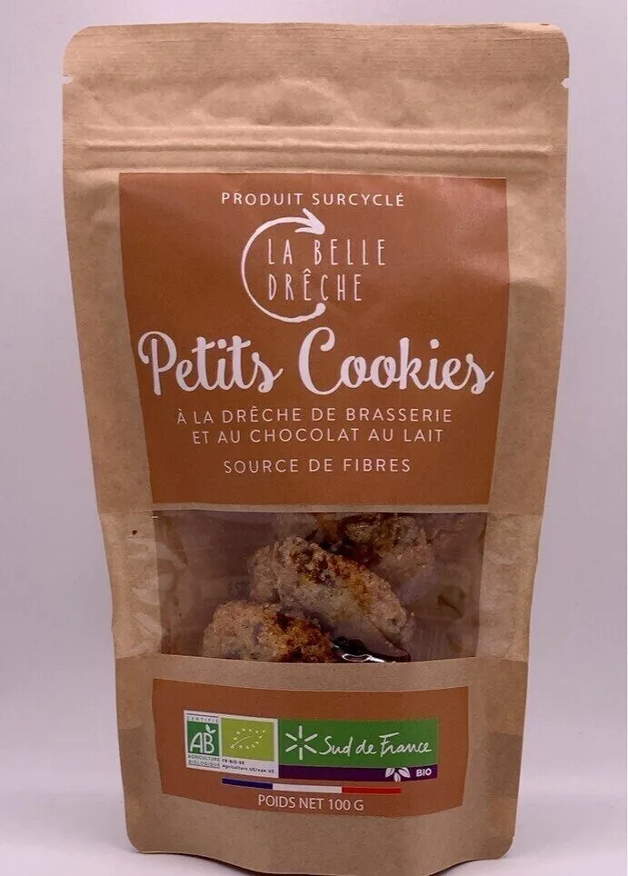 Petits cookies à la drêche de brasserie et au chocolat au lait