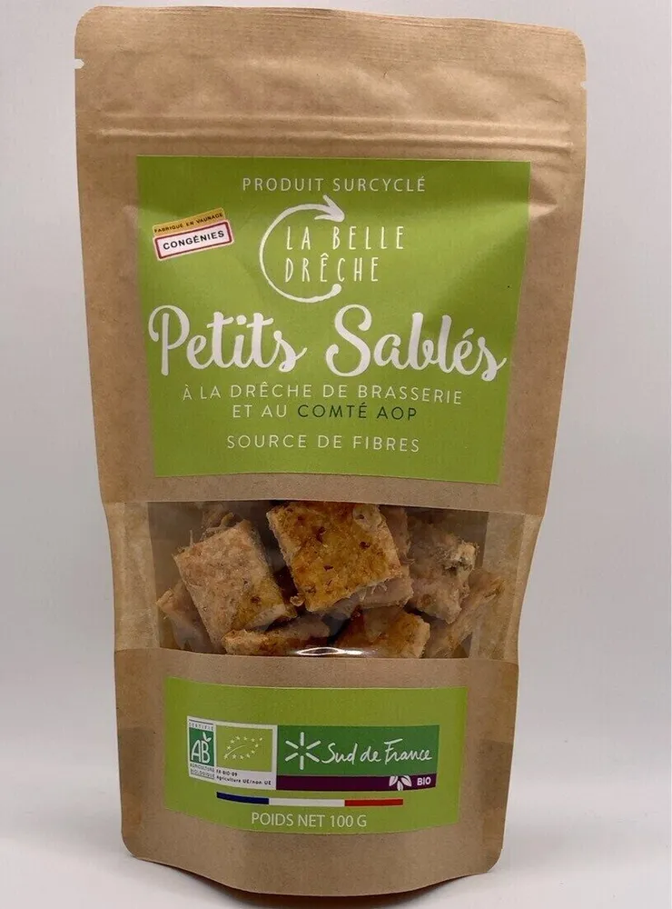 Petits sablés à la drêche de brasserie er au Comté AOP