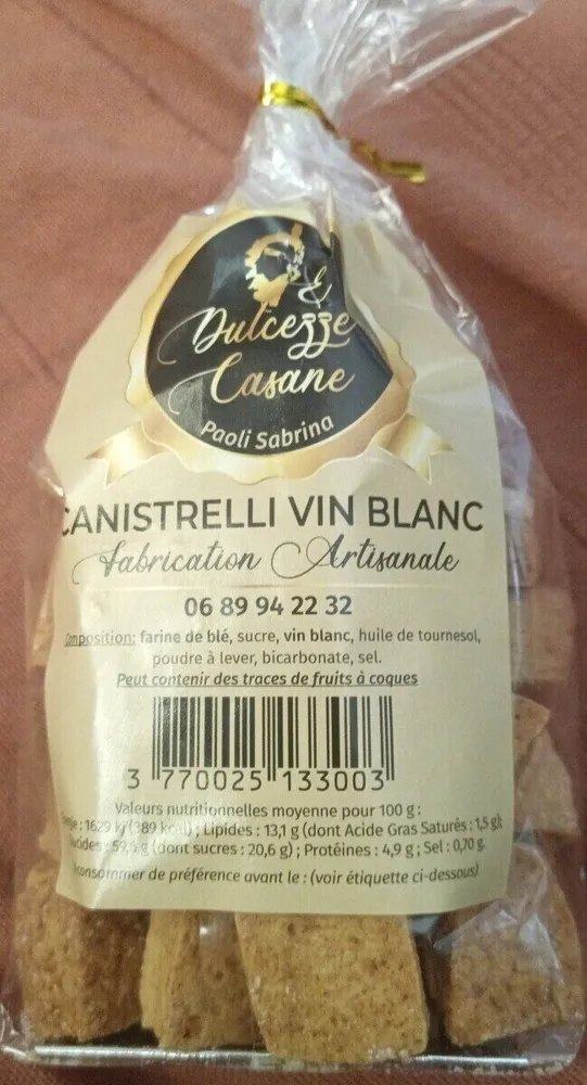 Canistrelli vin blanc