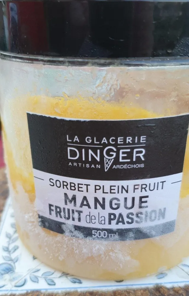 Sorbet plein fruit mangue fruit de la passion