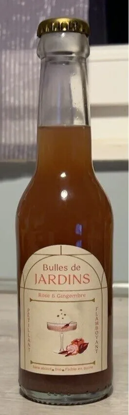 Pétillant sans alcool de rose et gingembre