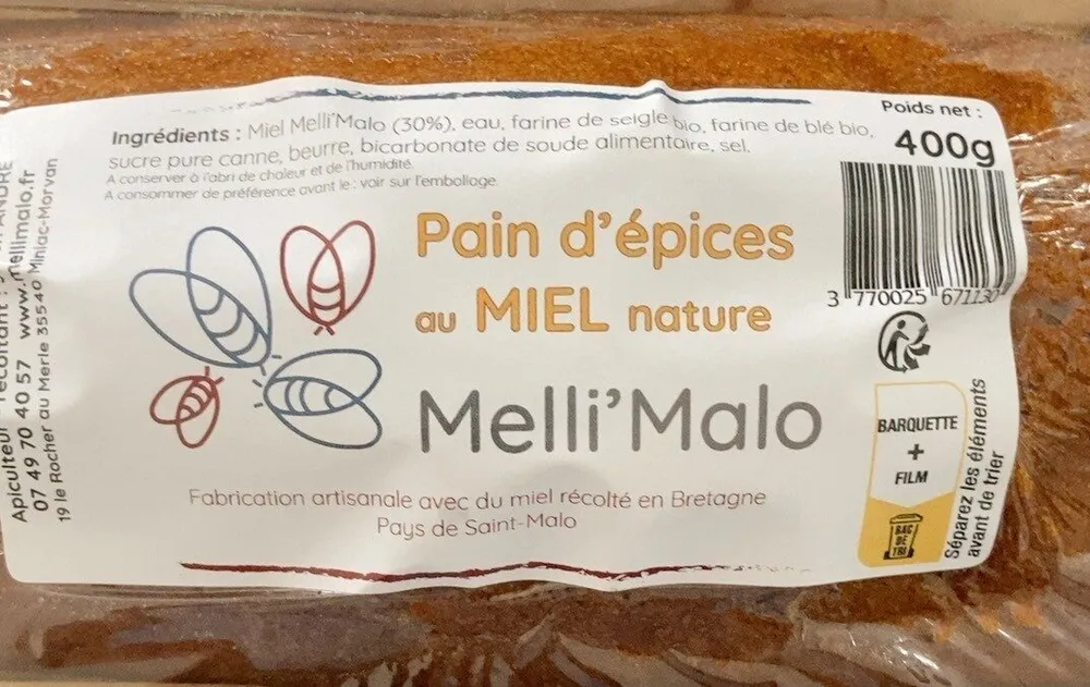 Pain d’épice au Miel nature