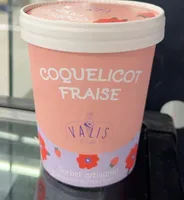 Sorbet artisanal coquelicot fraise