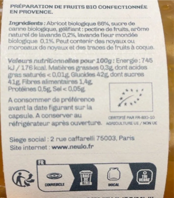 Abricots intenses et notes de lavande