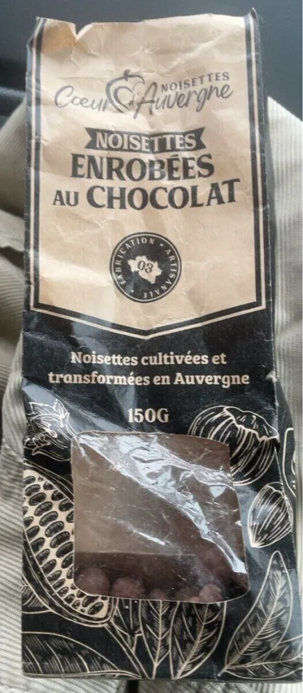 Noisettes enrobées de chocolat