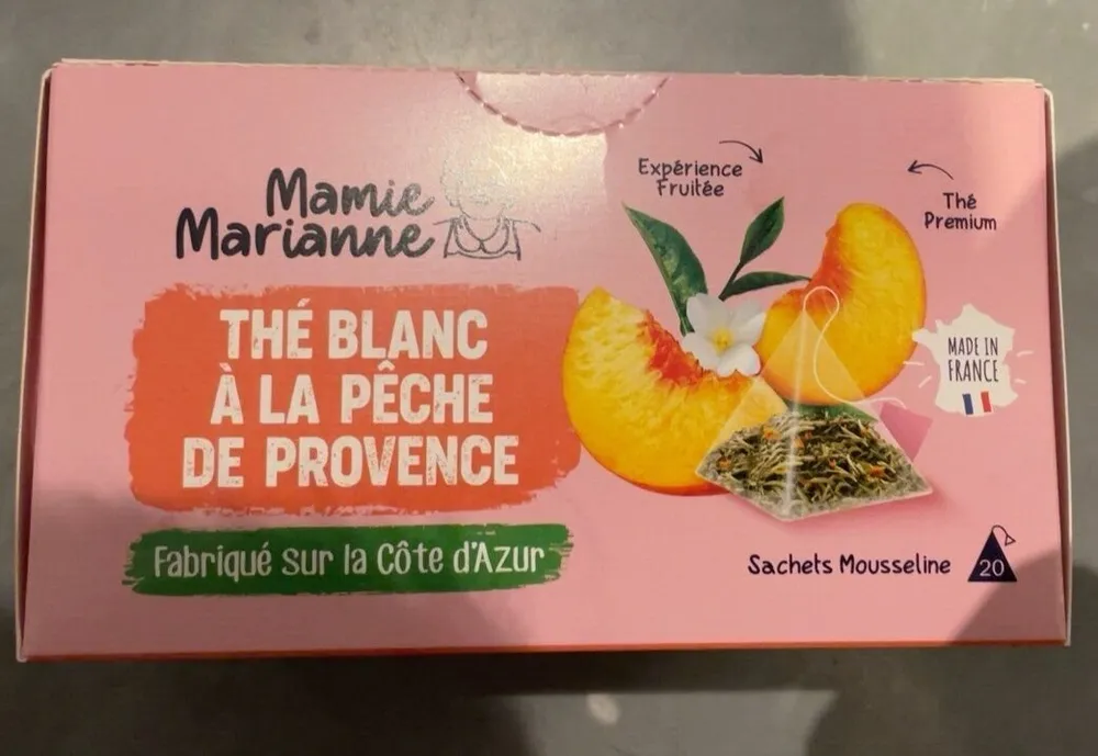 Thé blanc à la pêche de Provence