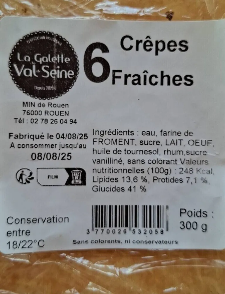 Crêpes fraiches