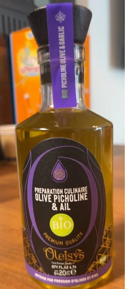Préparation culinaire Huile D’olive Picholine et Ail 100% Bio