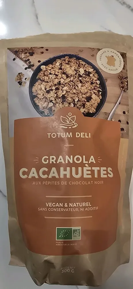 Granola cacahuètes aux pépites de chocolat noir