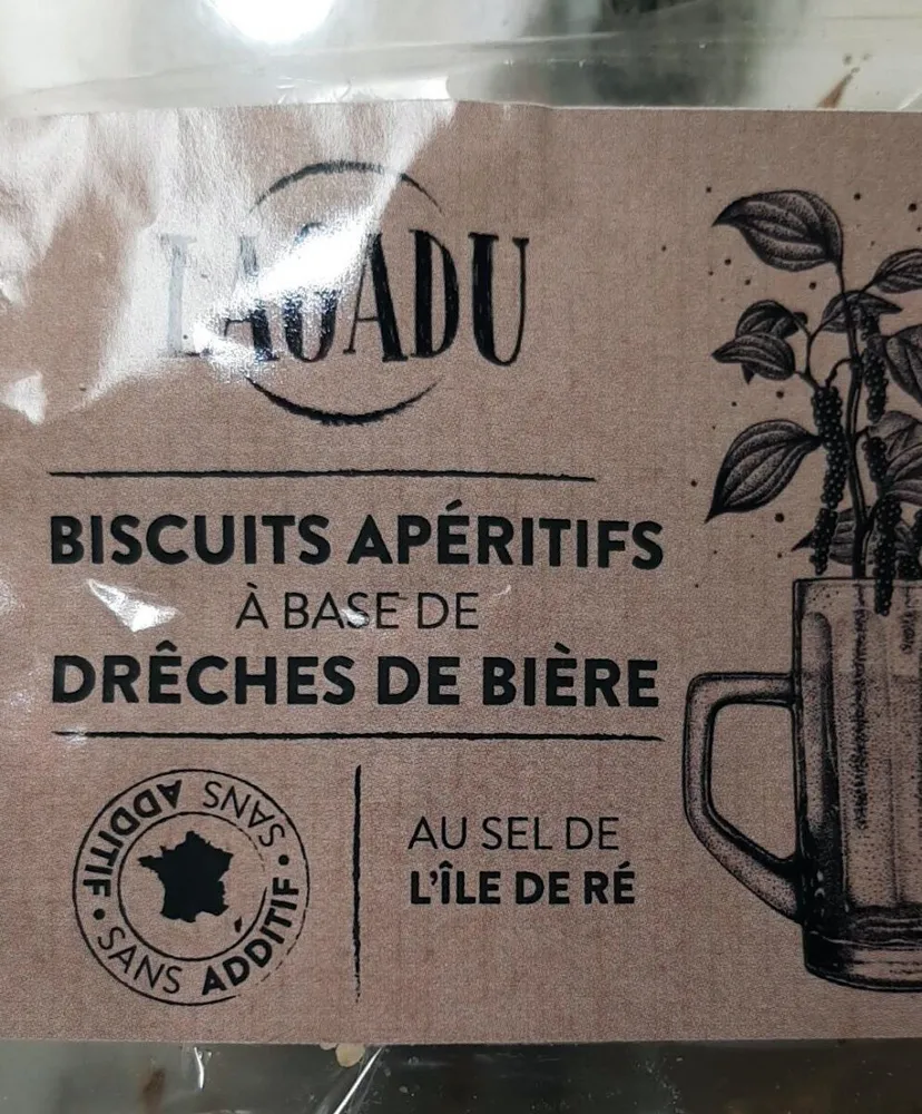 Biscuit apéritif à base de drêche de bière