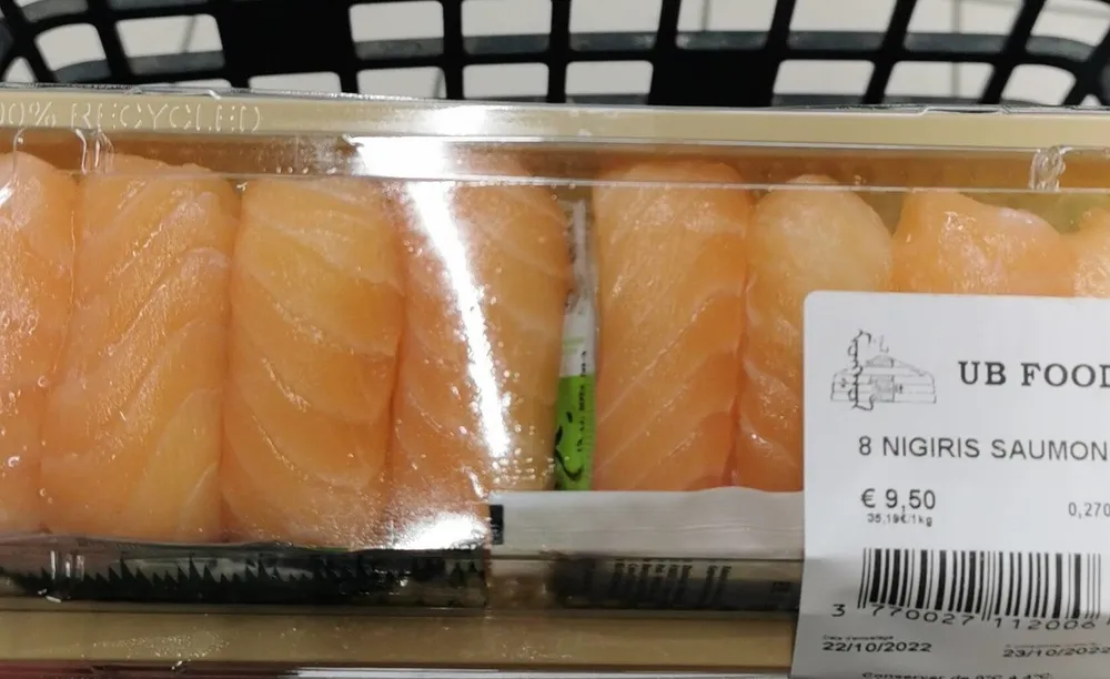 8 nigiris saumon