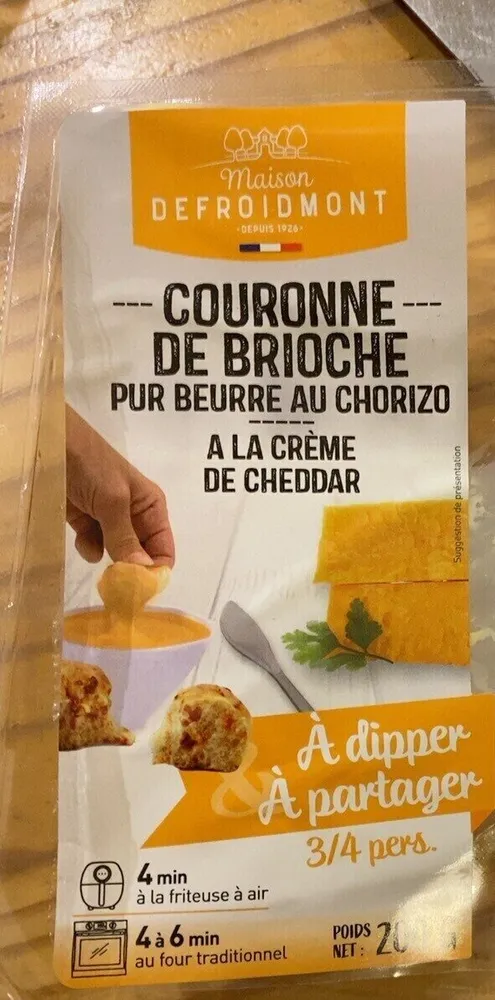 Couronne chorizo avec sauce cheddar