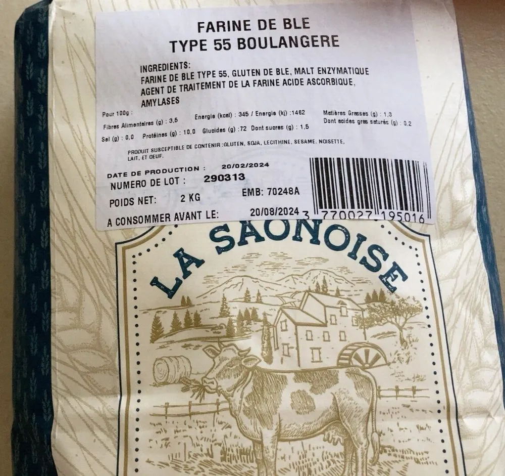 Farine de blé type 55 boulangère