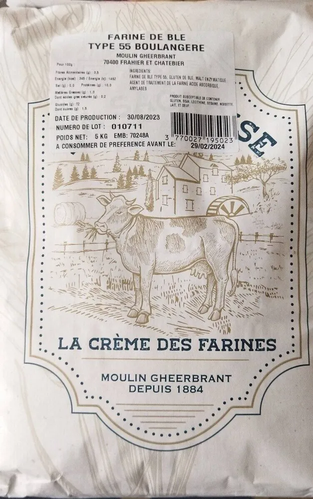 Farine de blé T55 boulangère