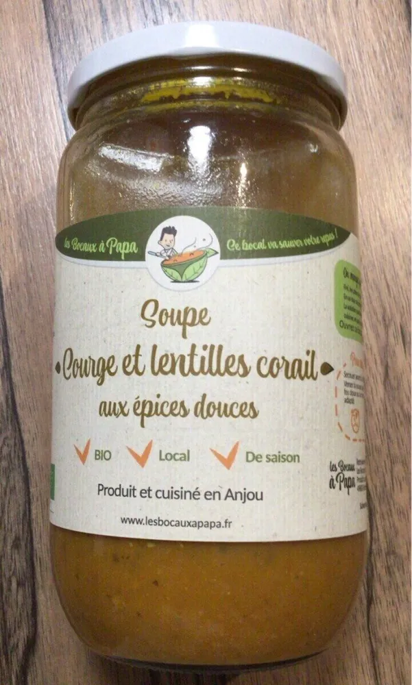 Soupe de courge et lentilles corail aux épices douces