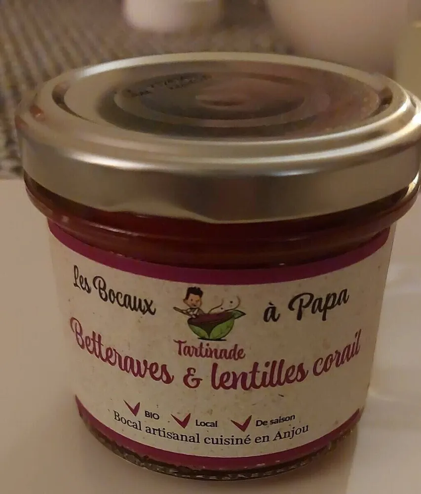 Tartinade betteraves et lentilles corail