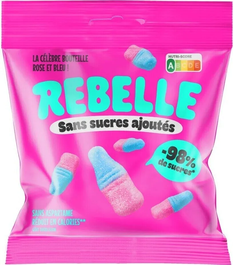 Bouteille rose et bleue