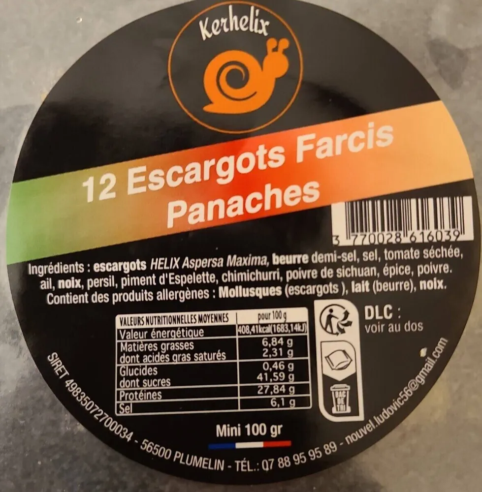 Escargots farcis panachés