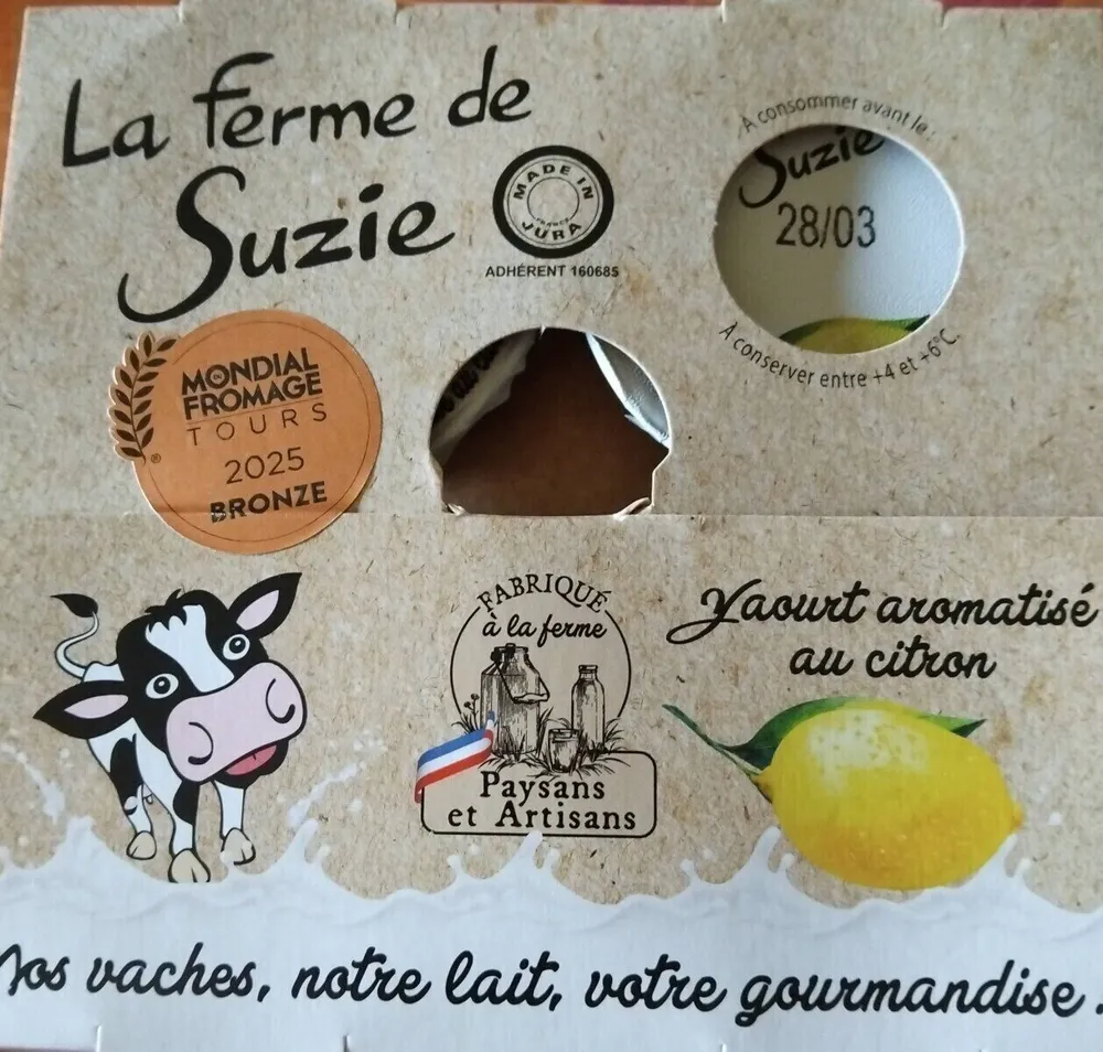 Yaourt aromatisé au citron