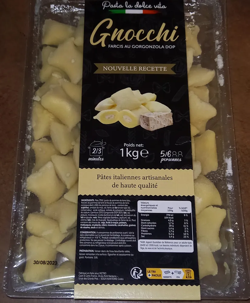 Gnocchi farcis au gorgonzola Aop