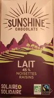 Chocolat Lait noisettes raisins