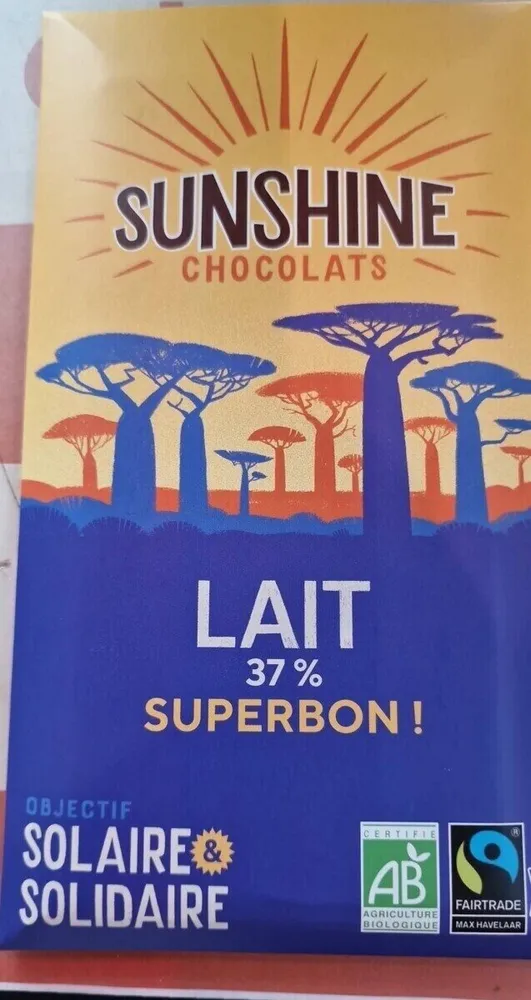 Chocolat lait 37% superbon