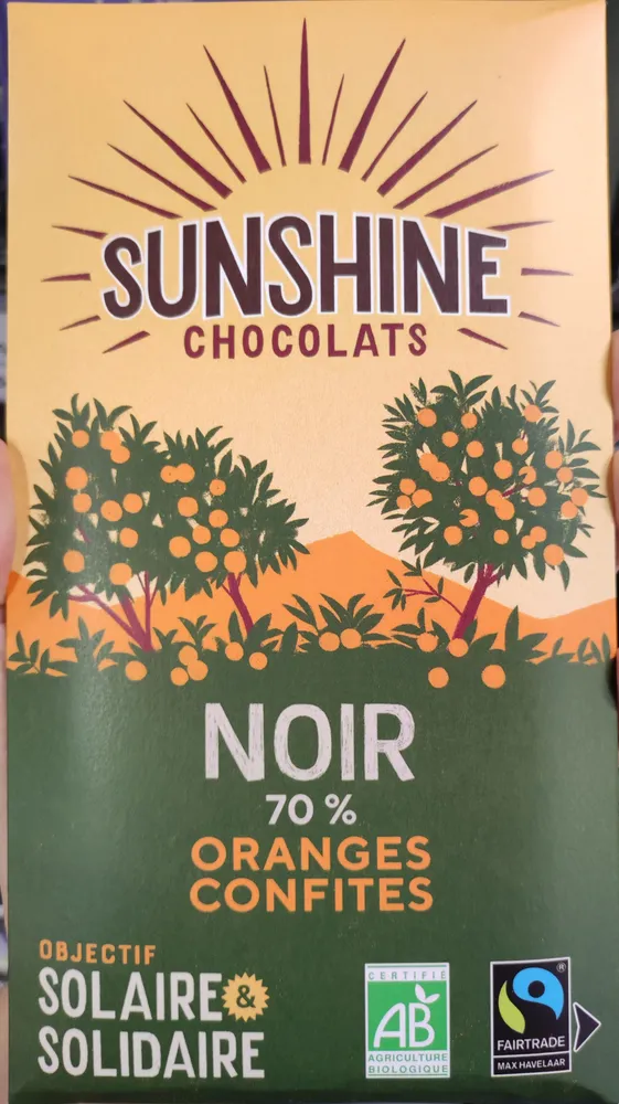 Noir 70% oranges confites