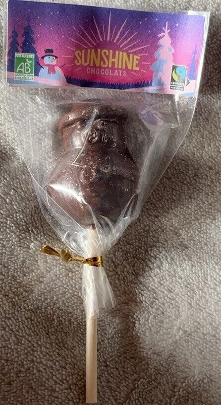 Sucette au chocolat au lait
