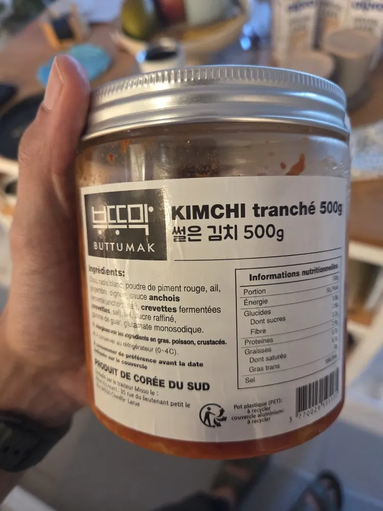 Kimchi tranché