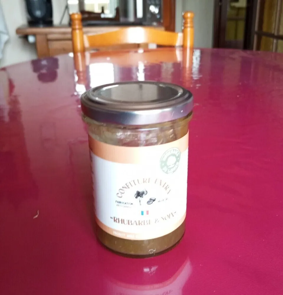 Confiture rhubarbe et noix