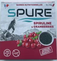 Barres Nutritionnelles Spiruline & Cranberries