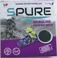 Barres Nutritionnelles Spiruline & Raisins secs