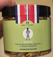 Pralines Noix de Cajou Gingembre & Piment d'Espelette