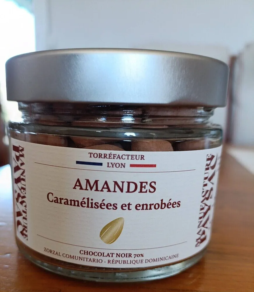 Amandes caramélisées et enrobées