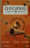 Q d'cônes chocolat noir
